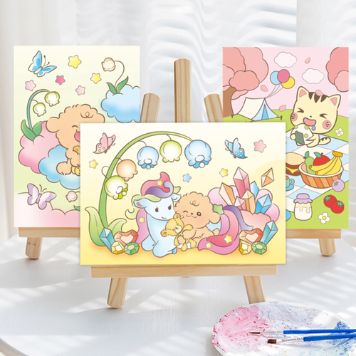 星猫文创小国王洛瓦diy油画涂色