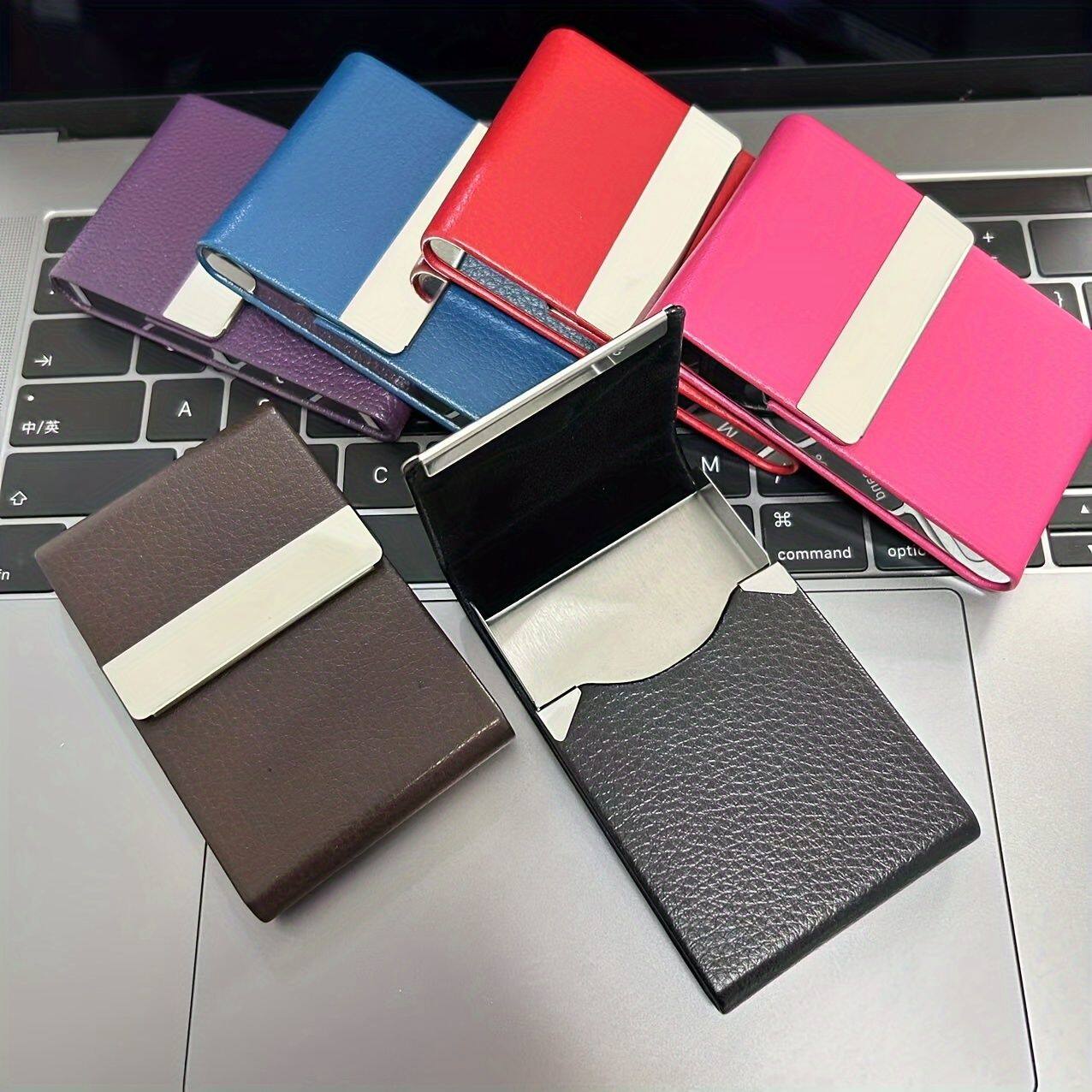名片盒男商务超纤皮耐磨名片夹男式女式个性高端档名片盒男士随身