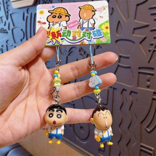 正版 蜡笔小新新动对对碰系列mini钥匙扣情侣书包挂件包包公仔挂饰