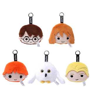 正版哈利波特赫敏罗恩毛绒耳机零钱包挂包卡通可爱玩偶心礼物