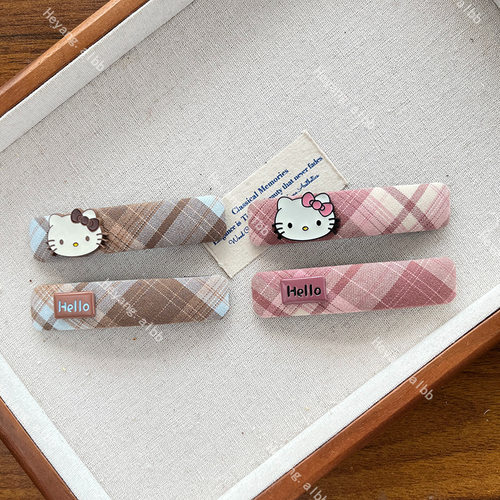 甜美可爱方形kt猫咪发夹优雅时尚