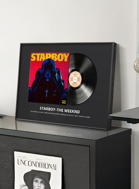 The Weeknd专辑封面海报挂画 画现代客厅黑胶唱片装饰画 画欧美音