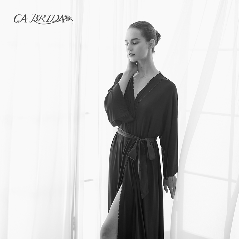 【微瑕疵捡漏】CA BRIDA法式经典莫代尔长睡袍CLW4C906D1
