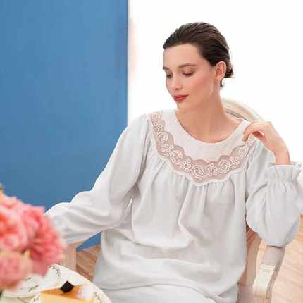 【微瑕疵捡漏】嘉德丽亚法式复古保暖睡衣CJW4E1001AB1