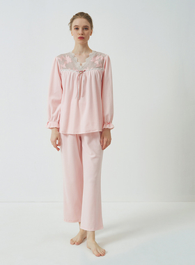 【微瑕疵捡漏】嘉德丽亚法式经典棉绒可外穿睡衣套CMW4E910AB1