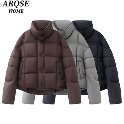 艾诺丝旺京官方旗舰店2025冬新款立领泡芙羽绒服女面包服外套5910