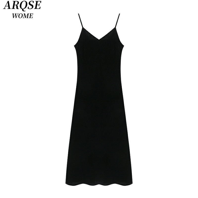 艾诺丝旺京官方旗舰店2025夏季新品丝绒内搭吊带连衣裙女829061