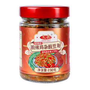 湖南特产网红酸辣鸡杂酸豆角农家下饭菜零食小吃剁椒辣椒酱酱腌菜