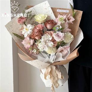 diy材料高级感干花瓣手揉纸 手工红花宣纸鲜花束花艺包装 芯苼 新款