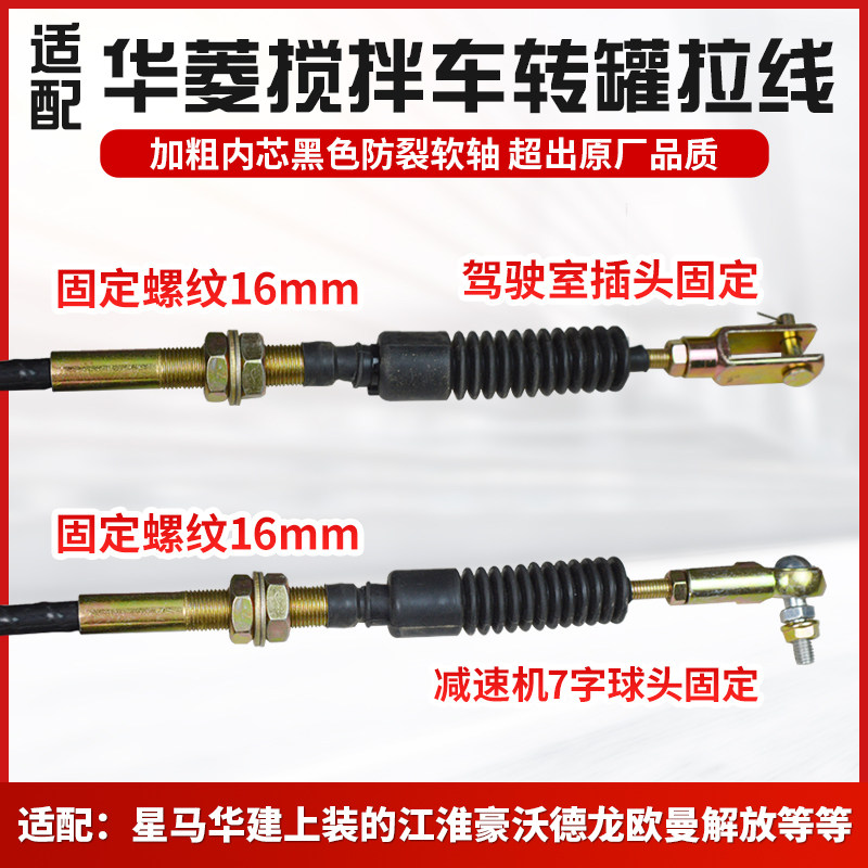 华菱星马华建江淮搅拌车转罐拉线图片