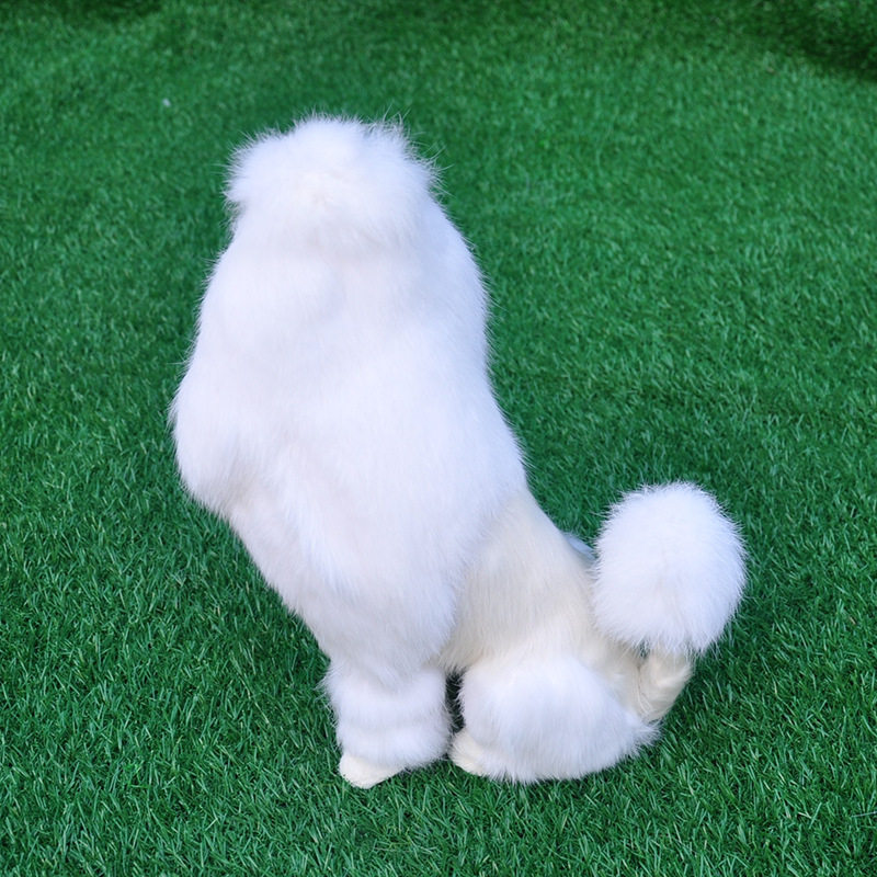 贵妇人贵宾犬仿真狗家居摄影道装饰摆件情人节生日礼物直供