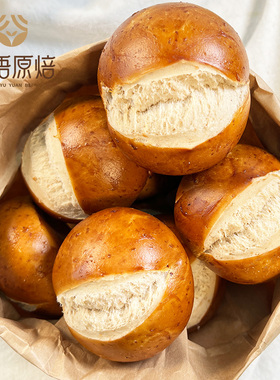 全麦碱水面包小球无加油早餐减0低脂卡无糖精代餐饱腹欧包零食品