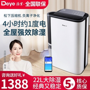 德业除湿机DYD-T22A3家用 静音卧干衣抽湿机房间地下室除潮吸湿室