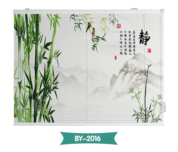 百叶窗帘免打孔电动拉珠百叶窗帘客厅卧室卫生间浴室in遮阳百叶窗