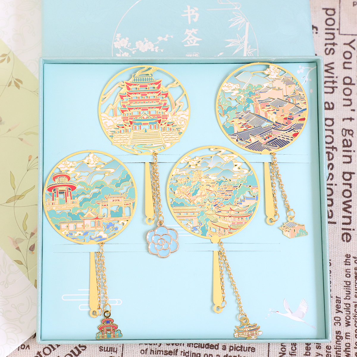 江西婺源篁岭金属书签景点纪念品