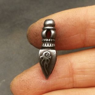 复古藏式老寒铁材质天铁托甲金刚杵普巴杵吊坠手串侧挂挂饰配饰