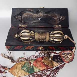 仿古复古做旧老物件藏族密宗利马铜金刚杵降魔杵家居供奉摆件收藏