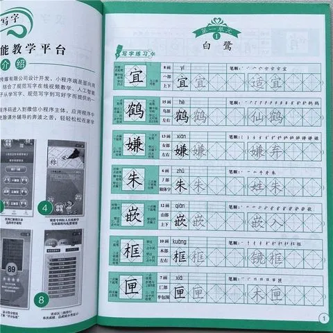 同步小菱形十字格语文写字本五5年级部编上下册练字帖人教版