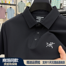 【奥莱品牌折扣】始祖刺绣鸟polo衫男短袖冰丝凉感速干纯色T恤夏