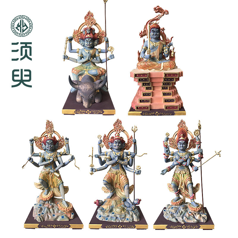 木雕五大明王佛像降三世明王像