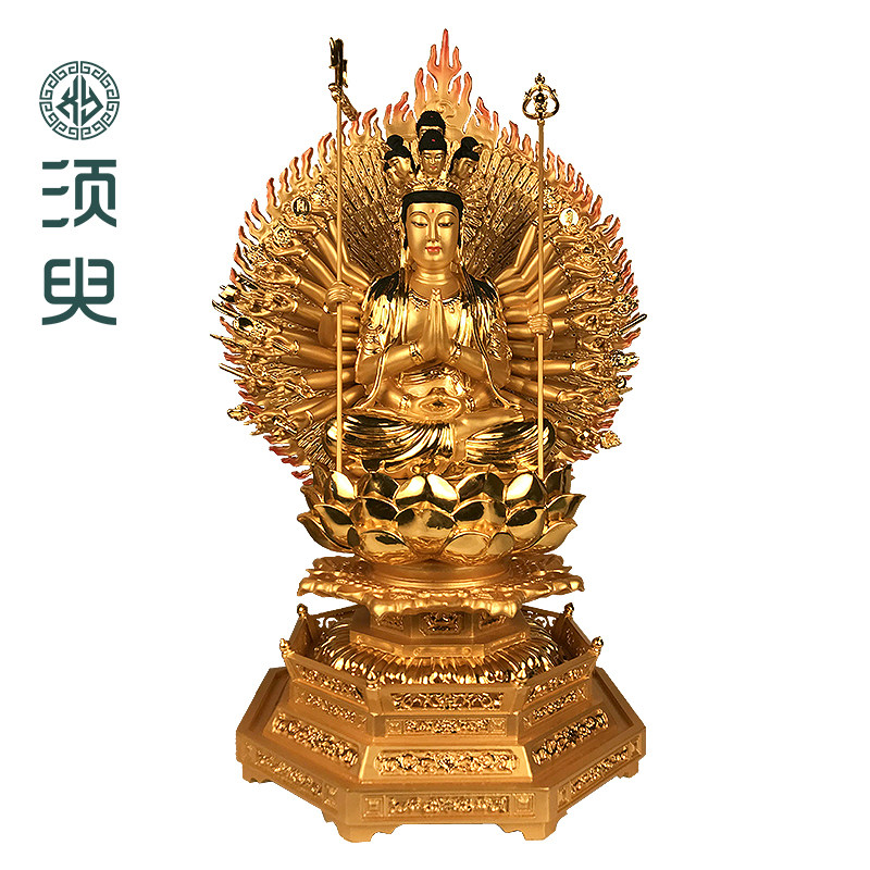 木雕千手观音佛像摆件