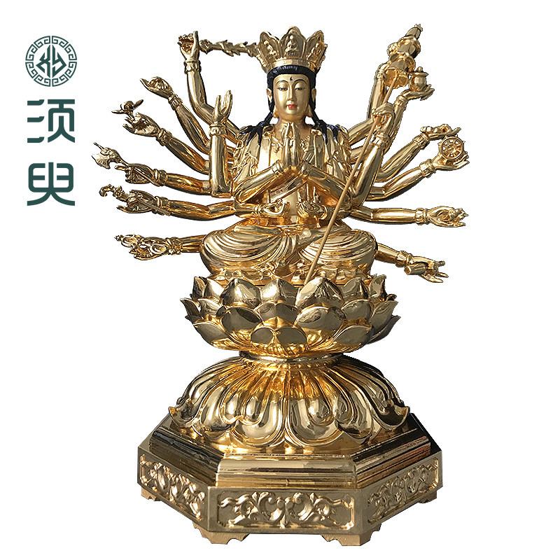 木雕准提佛母像摆件大型佛像厂家