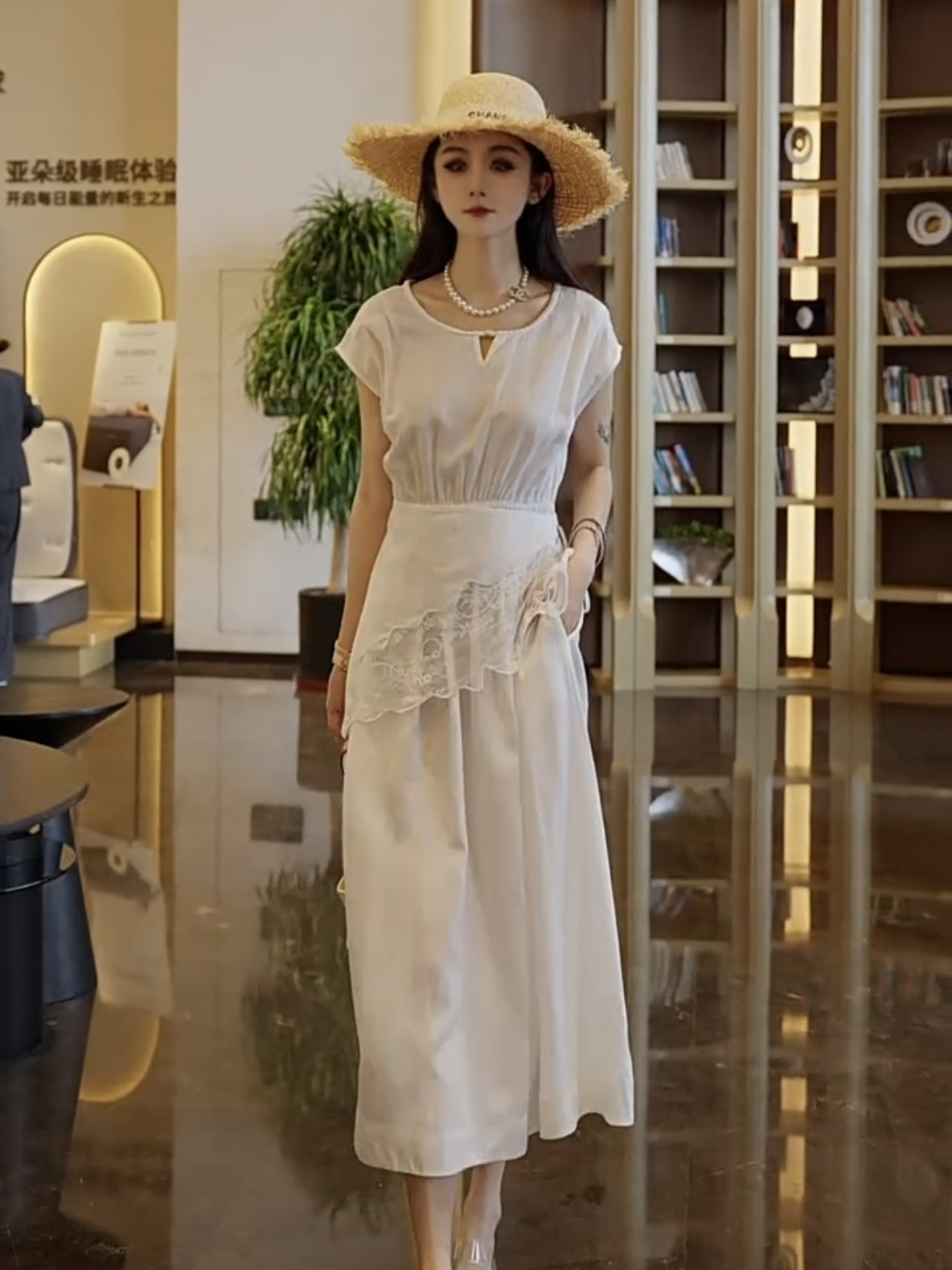 法式轻熟风气质蕾丝腰封显瘦连衣裙女2026夏高级感中长款裙子度假