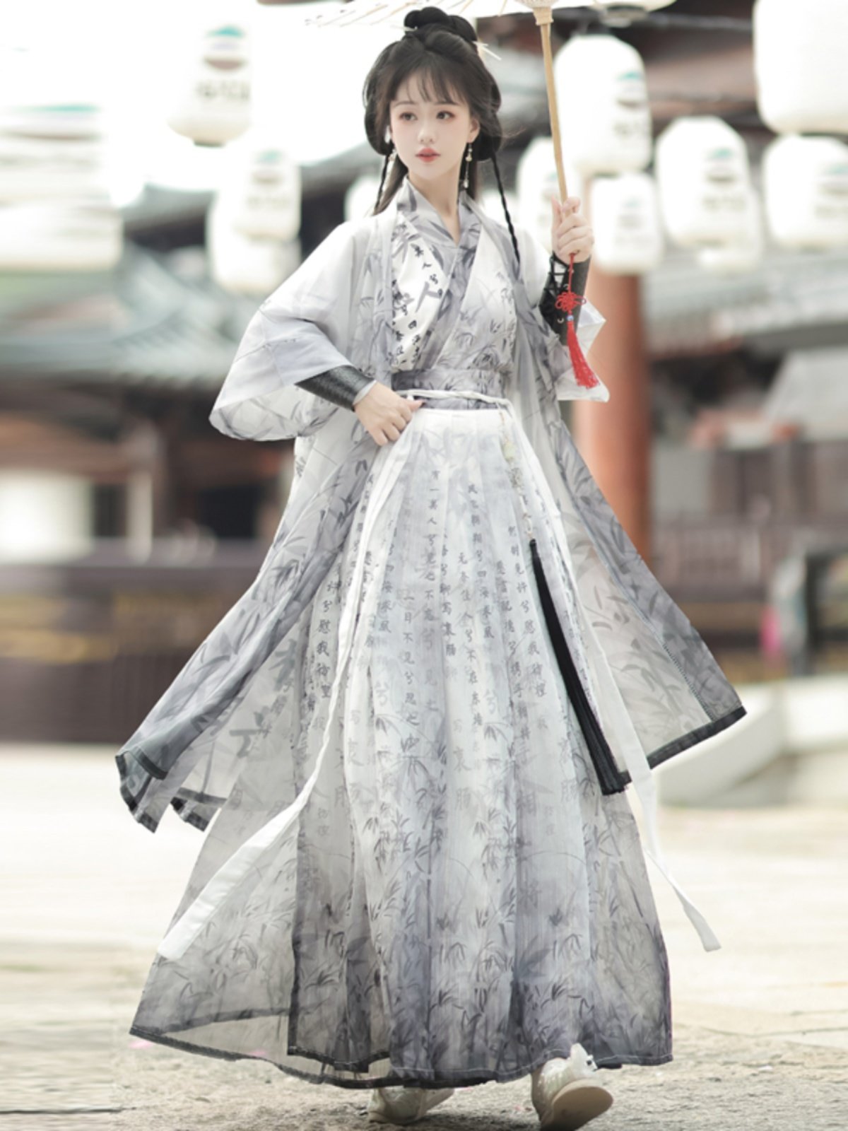 原创竹涧语汉服男女同款齐腰国风霸气情侣款书法武侠古装日常百搭,女装/女士精品,汉服半身裙,淘宝优惠券,粉丝福利购,淘宝优惠卷