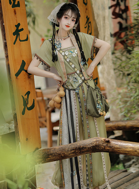 原创汉服灯笼裤汉元素日常通勤百搭春夏季超仙中国风套装改良宋制