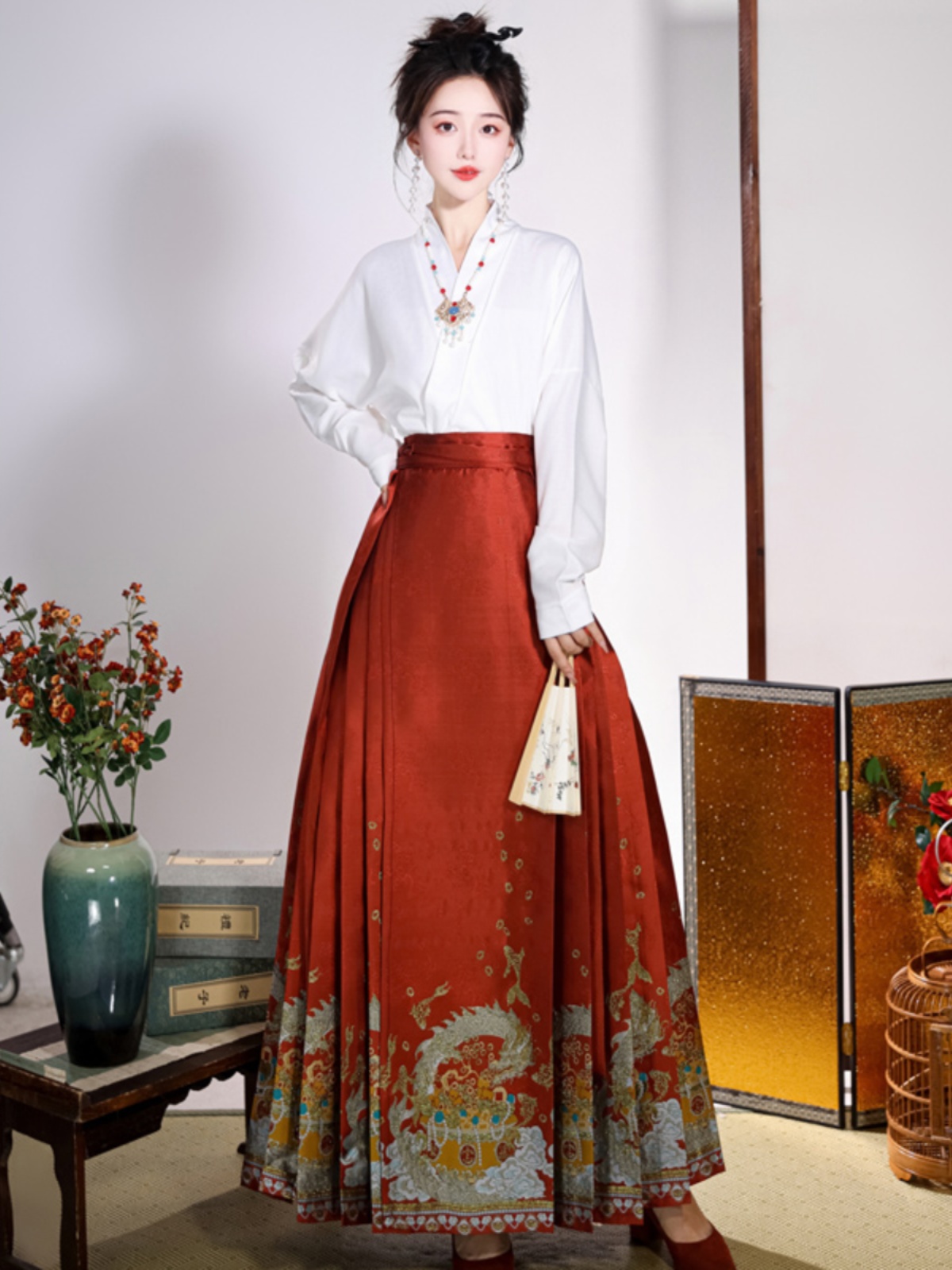 存钱罐明制新中式妆花马面裙齐腰国风显瘦日常通勤成人汉服女原创