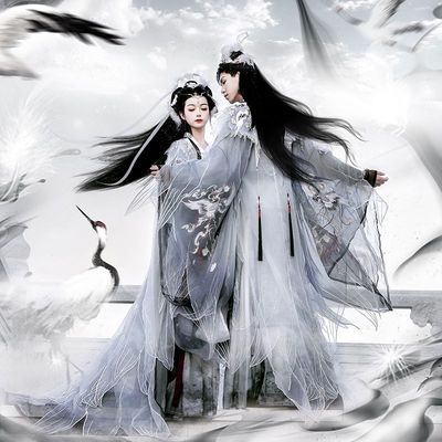 魏晋国风齐腰情侣CP汉服半身裙