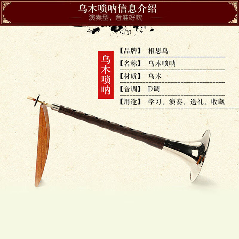 相思鸟唢呐D调黑檀乌木唢呐初学练习演奏带芦苇哨片XS7002属于什么档次？