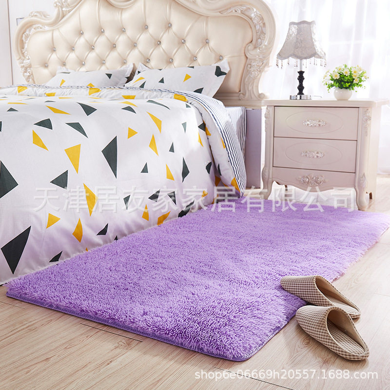 跨境长丝毛卧室床尾床边毯客厅茶几地毯卧室房间加厚隔凉飘窗垫