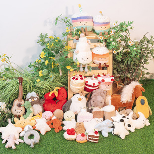 跨境jc同款鹦鹉玩偶植物芦荟毛绒玩具法棍挂件欢乐图玩坊