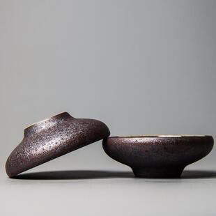 包邮 手工粗陶茶杯陶瓷品茗杯普洱杯大茶盏柴烧主人杯手绘功夫单杯