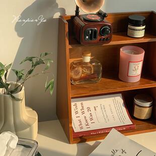 简单的苦恼杂物存储桌桌面实木存储架化妆品存储和组织架