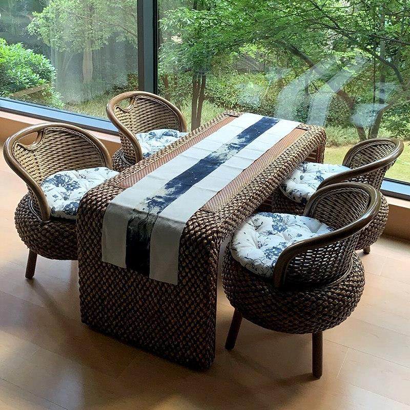 藤编茶桌椅组合阳台小茶桌子三件套简约功夫茶几家用新中式泡茶桌,住宅家具,阳台桌,淘宝优惠券,粉丝福利购,淘宝优惠卷