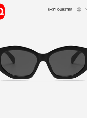 EQ眼镜明星大牌同款猫眼不规则墨镜高级感太阳镜2092