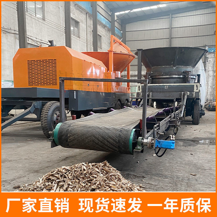现货园林杨树根破碎机 柴油机移动式粉碎机设备 树墩木头破碎机