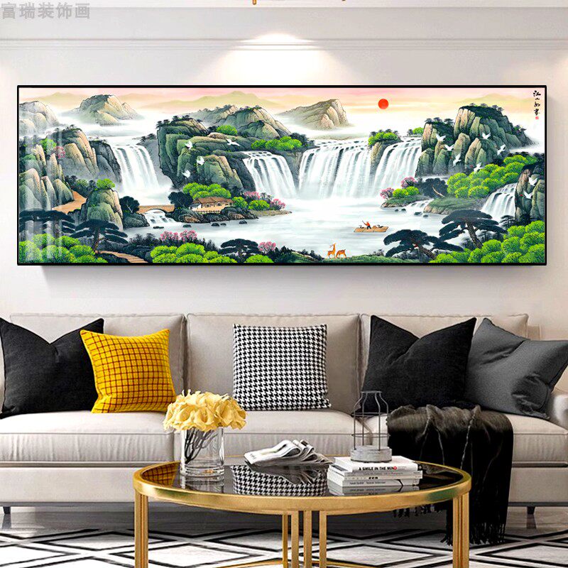 富瑞装饰画沙发装饰画中式山水画