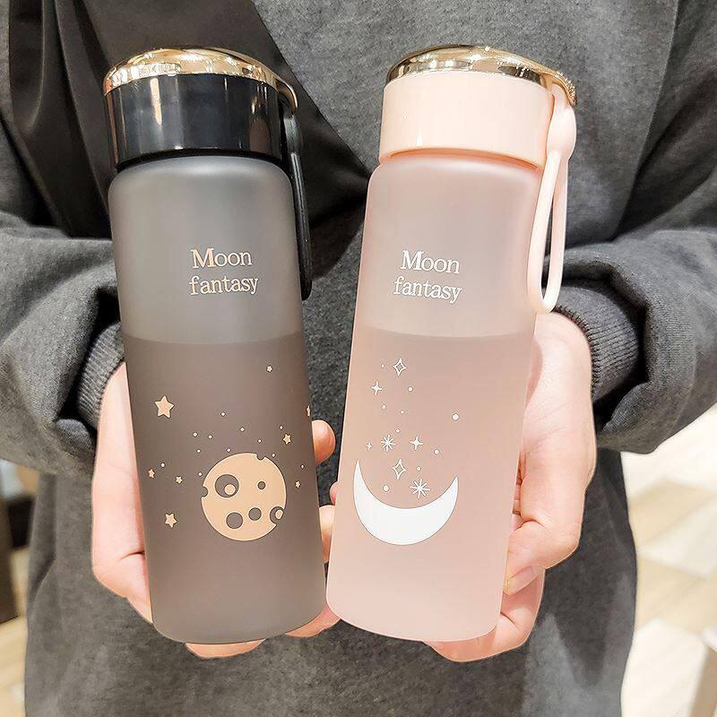 简约磨砂塑料随手杯夏季创意男女学生便携高颜值水杯