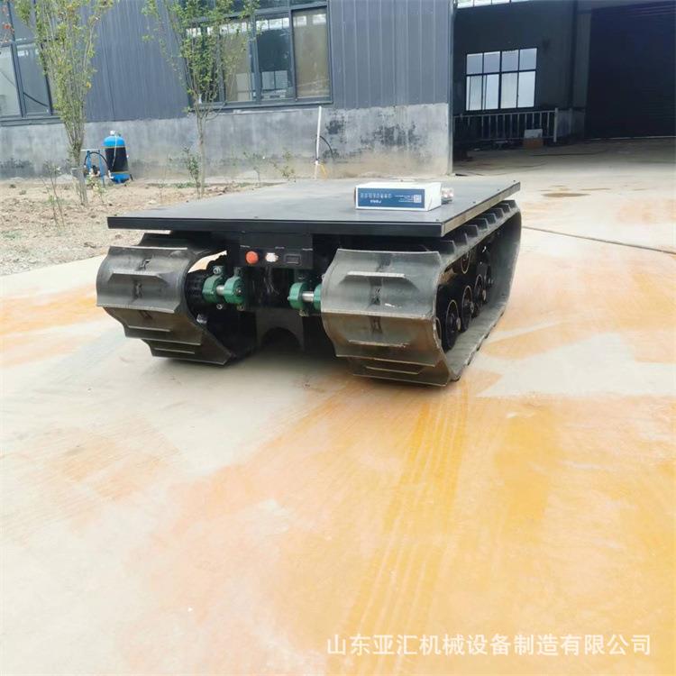 无线遥控电动履带底盘 链轨式履带总成 离地间隙大电动履带底盘