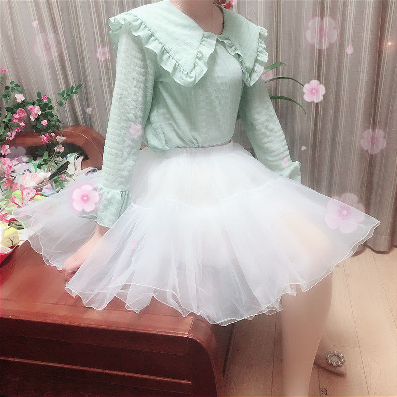 裙撑 lolita日常无骨软纱撑洛丽塔软妹半身衬裙cosplay暴力蓬