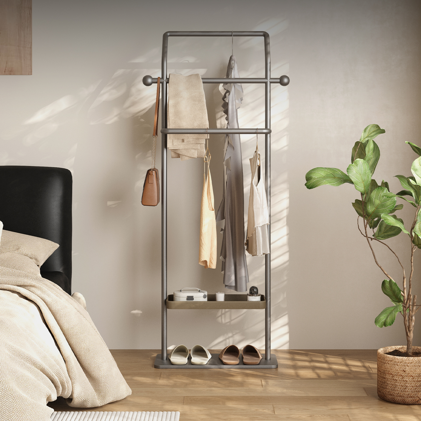 意式轻奢不锈钢衣帽架