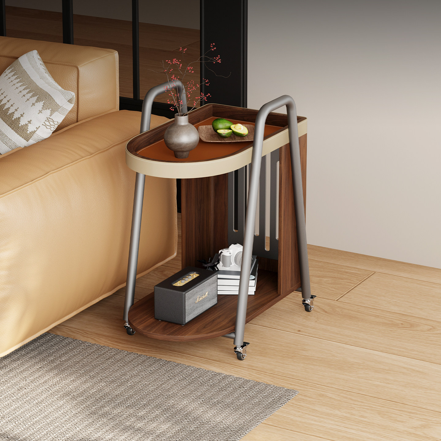 意式极简小推车沙发边几创意可移动复古茶几桌客厅家用边柜小餐车,住宅家具,移动边几/推车,淘宝优惠券,粉丝福利购,淘宝优惠卷