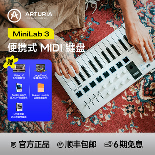 25键便携式 mk3 乐器编曲控制器打击垫MIDI键盘 MINILAB Arturia