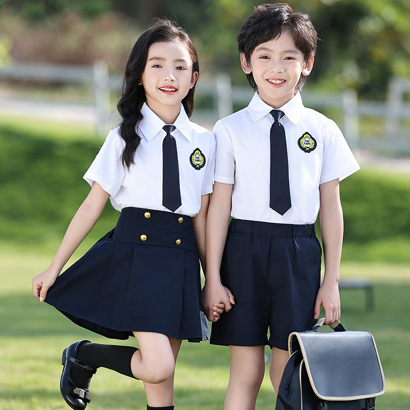 幼儿园园服夏季学院风英伦风中小学生毕业照服装儿童班服校服套装