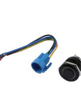 TP92511G124RA5150 按钮开关 圆形金属按钮开关两件套 带接插件