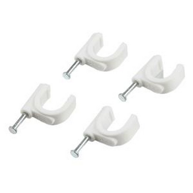 0010 理线器 santo(赛拓)，[1袋100个]工程圆形钢钉线卡12mm，电