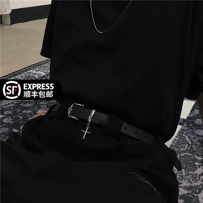 日本2025新款ins韩版原宿复古个性皮带男百搭腰带简约学生西装裤